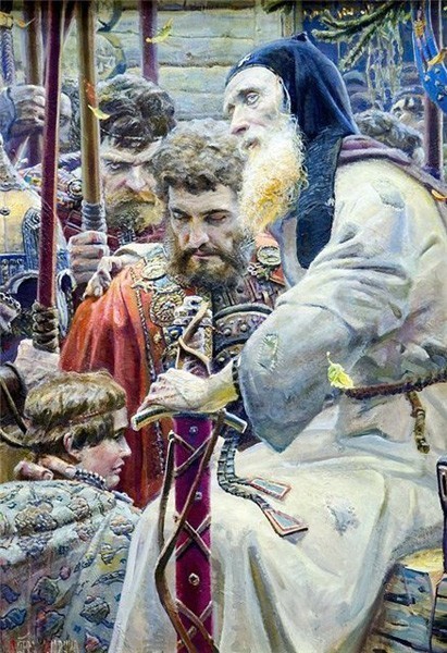 Благословение Сергия. 2005 г. Холст, масло.