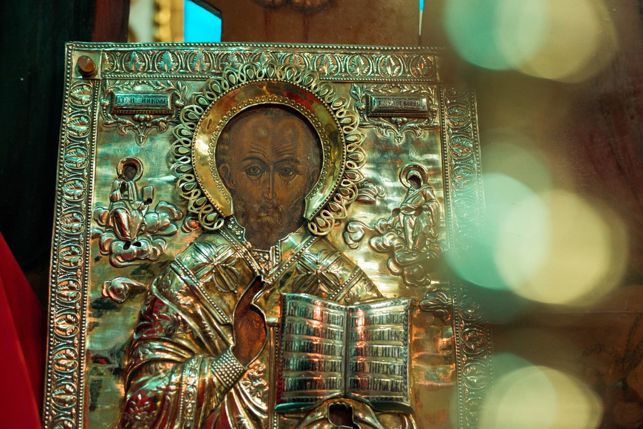 Мать николая угодника. Икона Николая угодника в храме Христа Спасителя в Москве.