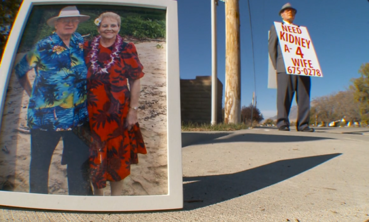 Он не мог ждать и сделал плакат «Ищу почку для своей жены»