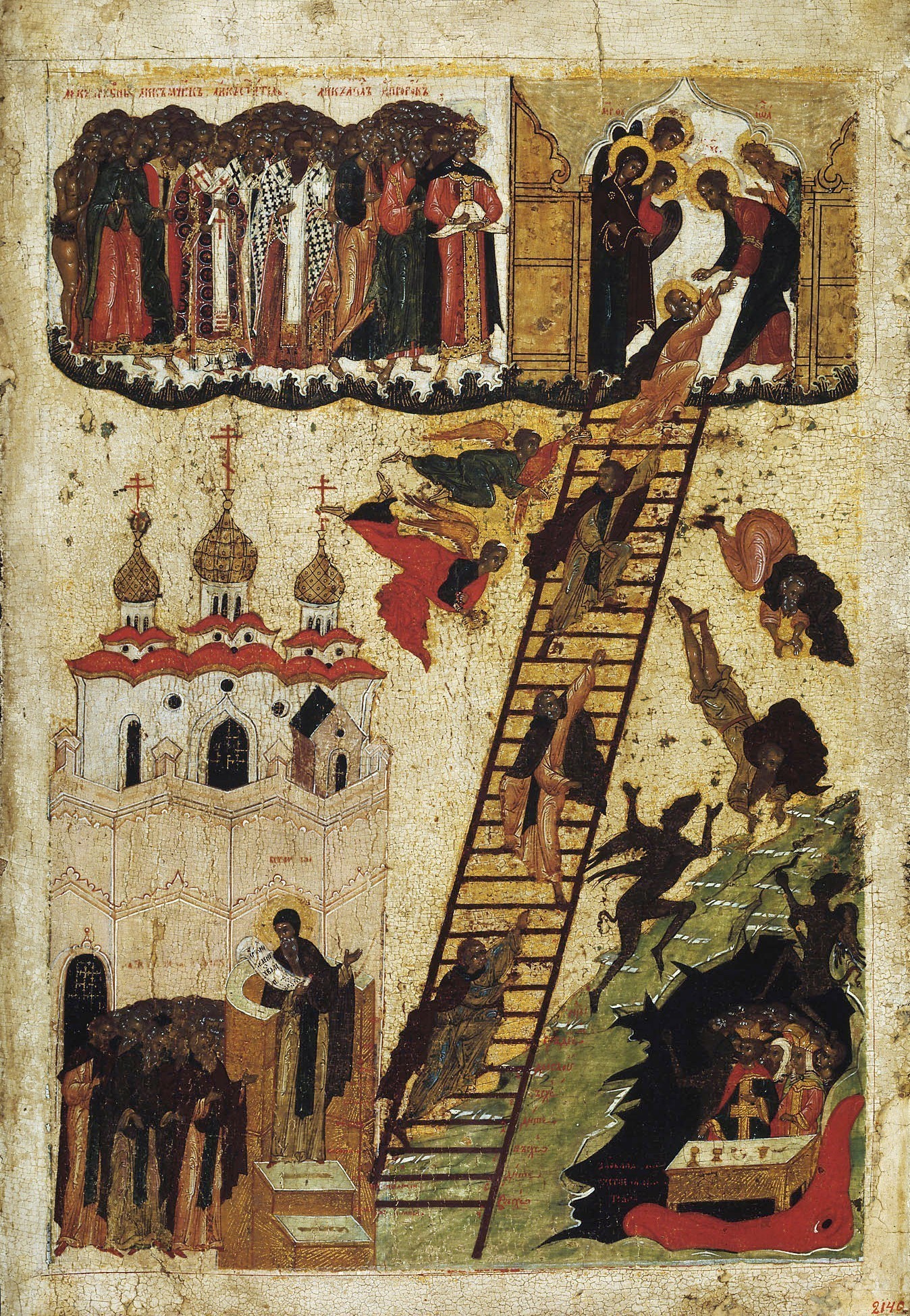 Ladder of Divine Ascent Icon the Ladder Icon Hand Painted Icons Orthodox Russian