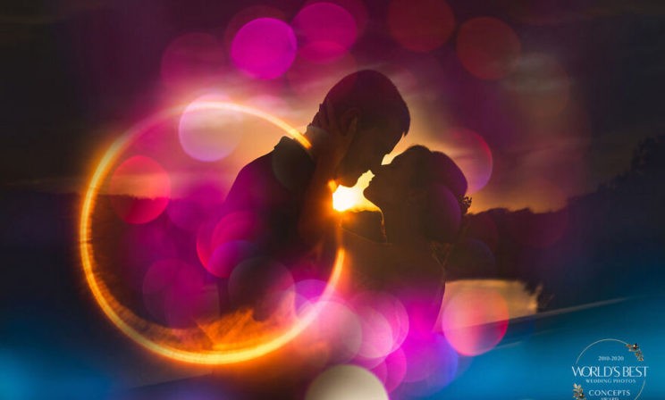 Влюбленные в облаках, огненное кольцо и снежные ангелы. Лучшие свадебные фотографии десятилетия