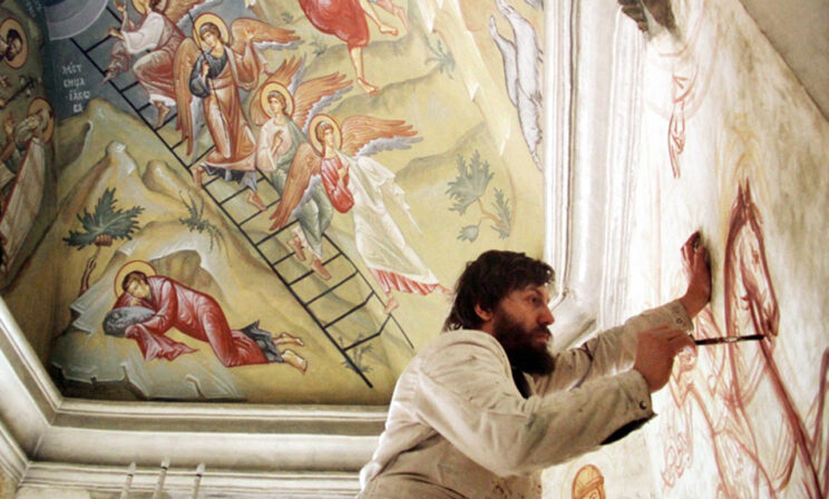 Закрасили «Изгнание из рая». В царицынском храме уничтожили фрески знаменитого Александра Соколова