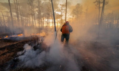 Крикнул: «Ложись!» и нырнул.  В Благовещенске пожарный спас людей из горящего болота