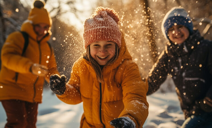Снежки, следопыт и мыльные пузыри на морозе. Зимние игры для детей