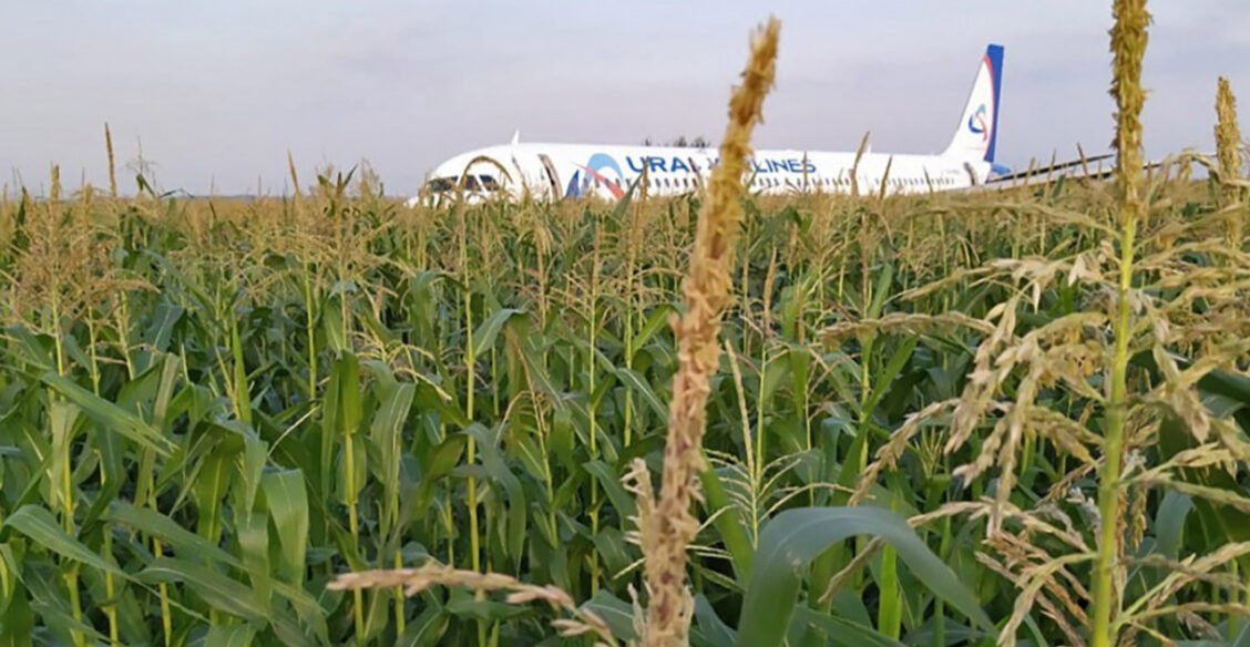 Опубликованы переговоры пилотов из самолета, чудом севшего на кукурузном поле