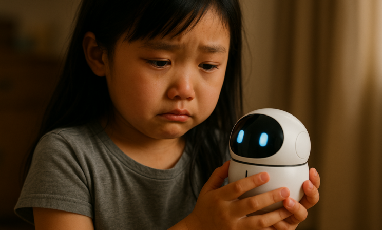 В Китае сломанный робот с ИИ попрощался с ребенком перед отключением