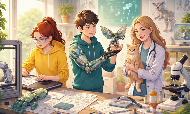 Школьники в России все чаще выбирают профессии в сфере бионики и ветеринарии