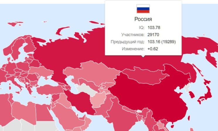 Россия вошла в топ-10 стран мира по среднему уровню IQ