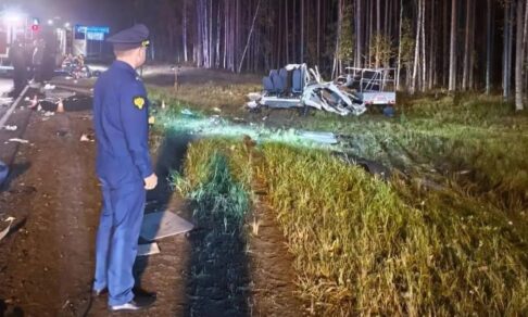 В Архангельской области в ДТП с микроавтобусом погибли 13 человек, среди них дети